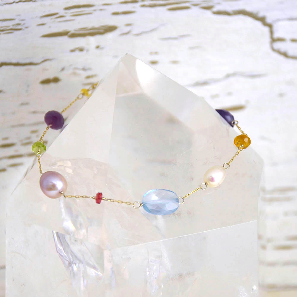 K18 stone bangle pearl citrine amethyst - 通販 - gnlexpress.ch