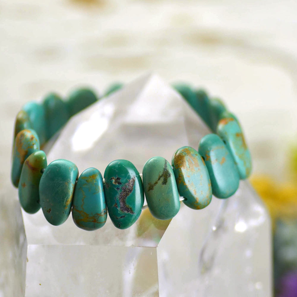 楽天市場】ブレスレット ターコイズ スモーキークォーツ トルコ石 3連