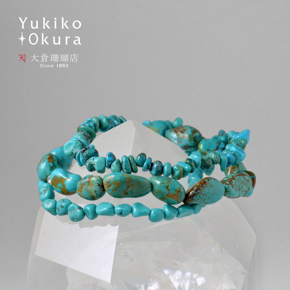 楽天市場】ターコイズ ブレスレット トルコ石 ビーズ 革 レザー 幅広