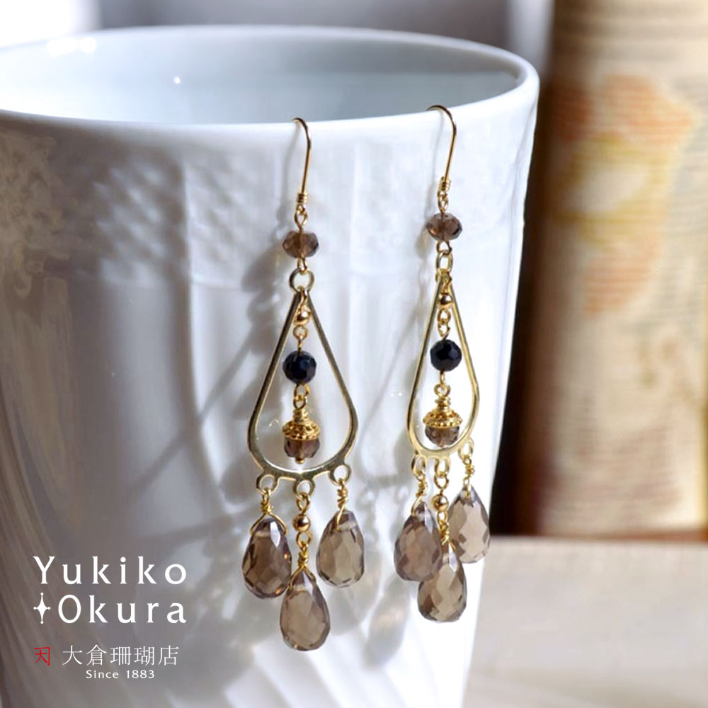 楽天市場】【全品ポイント5倍】シャンデリア ピアス ダイヤ K14 14金