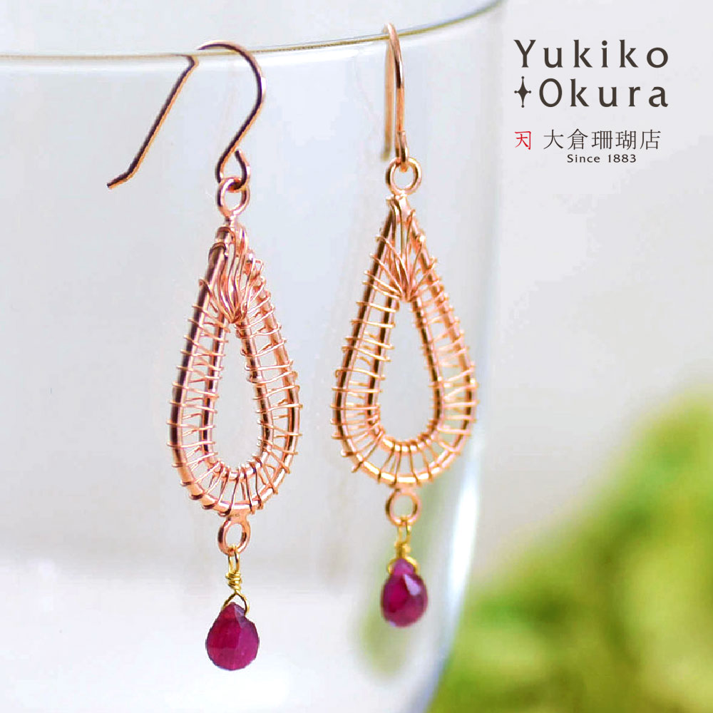 楽天市場】【全品ポイント5倍】ピアス ルビー アメリカン 14金