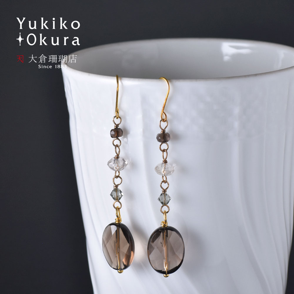 楽天市場】ブラックルチルクォーツ イヤリング ピアス