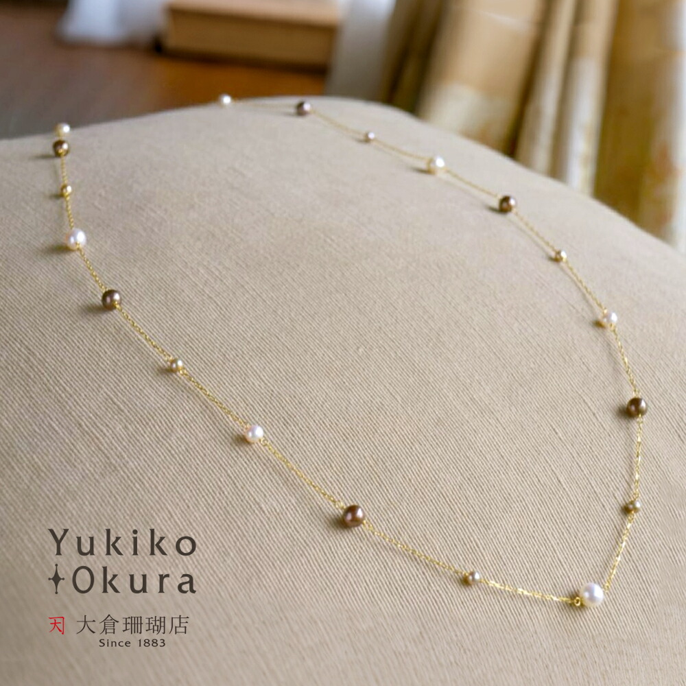 楽天市場】淡水パール ネックレス 真珠 キュービックジルコニア