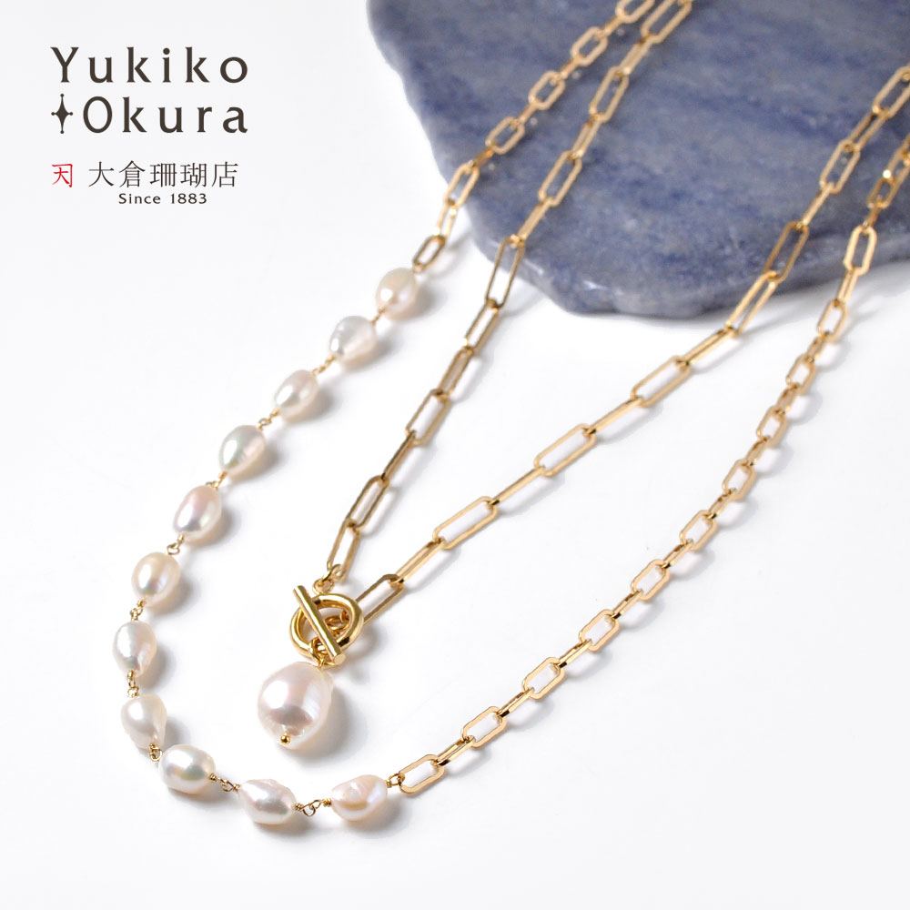 楽天市場】淡水パール ネックレス 真珠 アクアマリン シトリン シェル