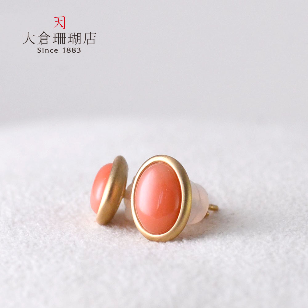 楽天市場】ミッド珊瑚 ピアス ホワイトピンク サンゴ さんご K18 18金