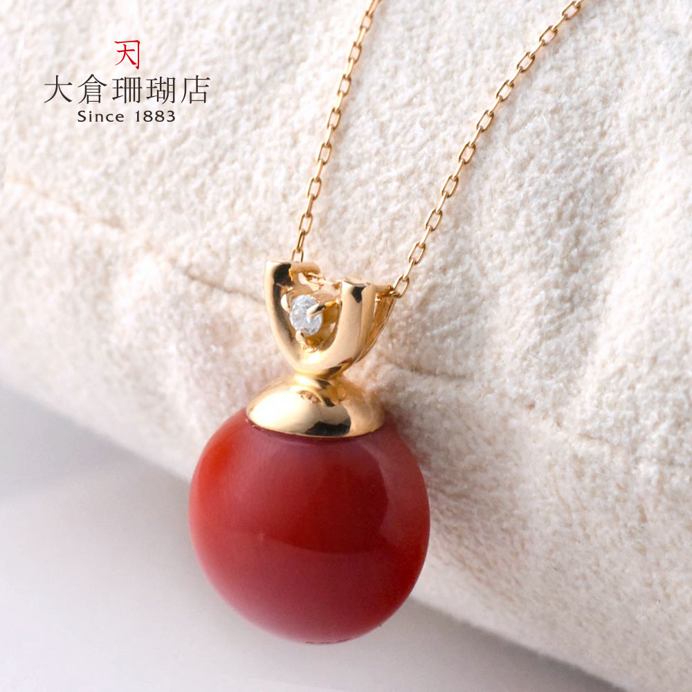 楽天市場】モモイロ珊瑚 ペンダント ネックレス サンゴ さんご 18金