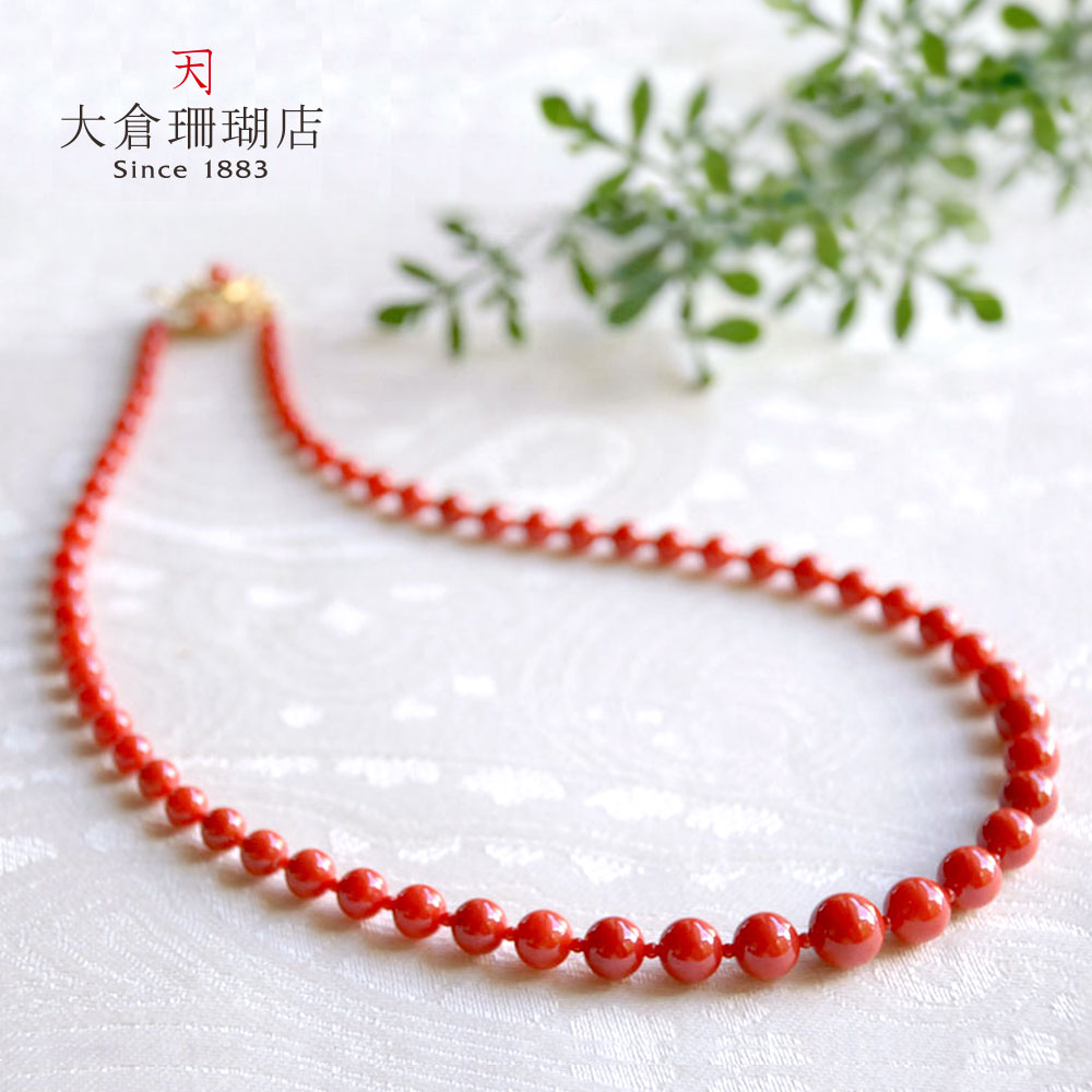 楽天市場】赤珊瑚 ネックレス サンゴ さんご 14金 K14 グラデーション