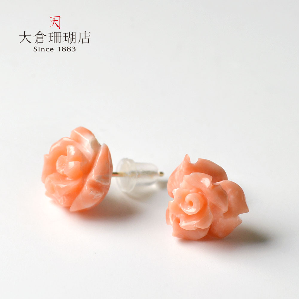 本珊瑚ピアス yo-se-0128_1.jpg