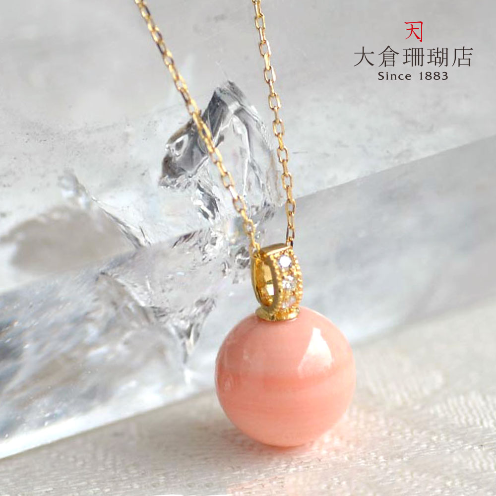 楽天市場】≪1年保証付き≫ 本ボケ珊瑚K18ペンダントトップ