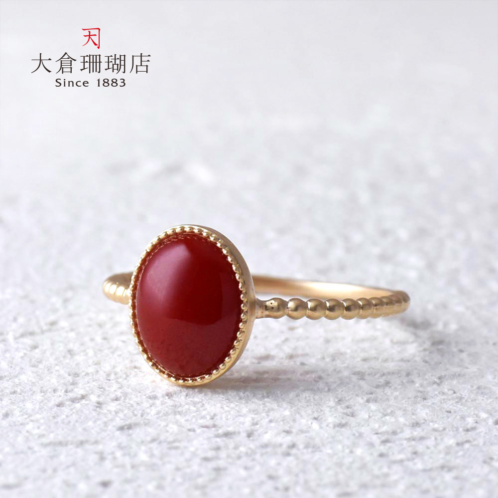 楽天市場】血赤珊瑚 リング 指輪 さんご サンゴ K18 18金 ゴールド