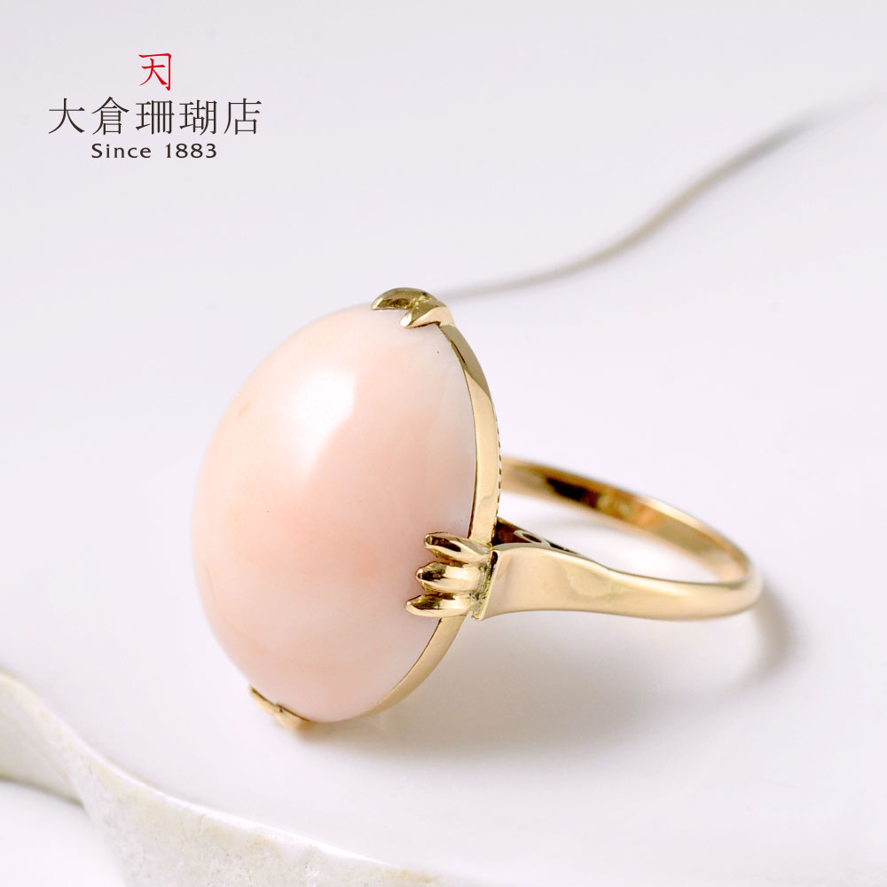 楽天市場】ミッド珊瑚 リング 指輪 ピンク サンゴ さんご K14 14金 WG