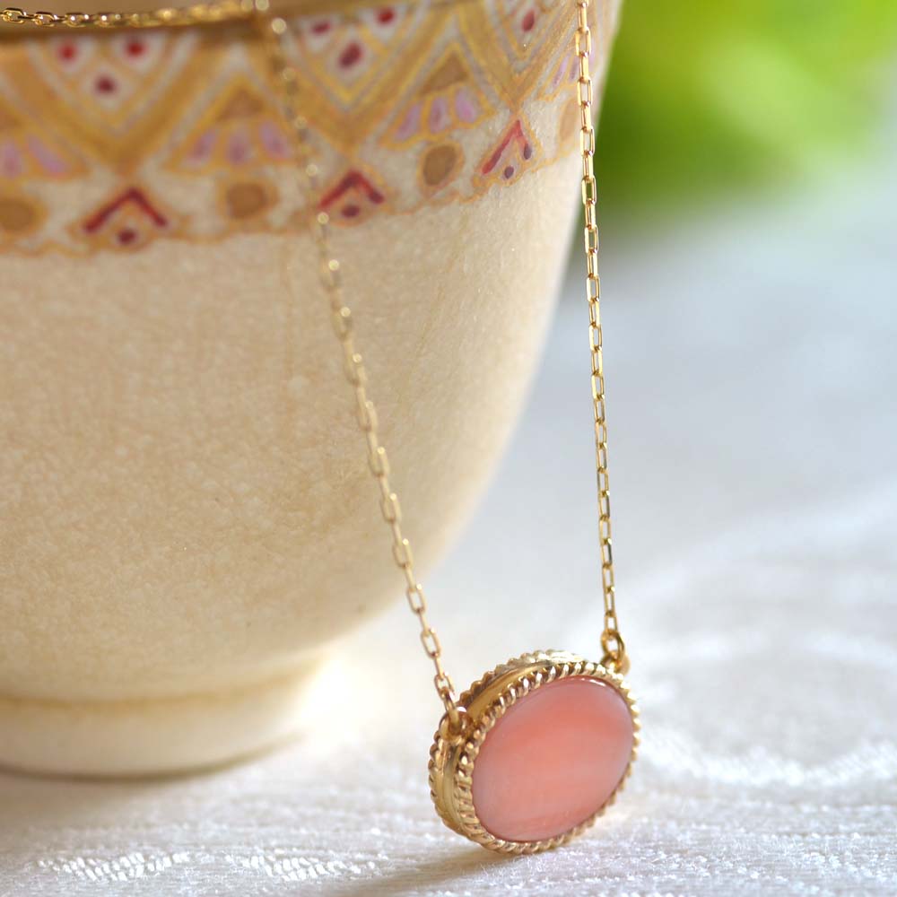 楽天市場】モモイロ珊瑚 ネックレス サンゴ さんご 丸珠 天然石 ユキコ