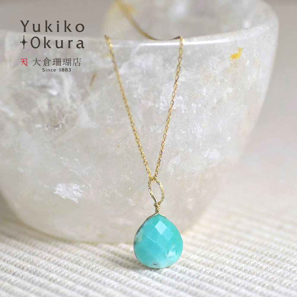 楽天市場】ターコイズ チャーム ペンダント トップ トルコ石 10金 K10