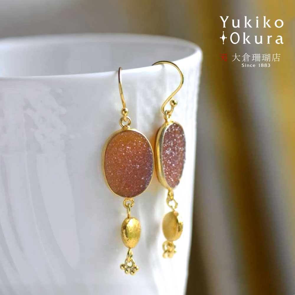 K18YG 天然 インディコライトトルマリン ピアス 14kgfピアス】インディゴライトトルマリン 自然の深みを感じる