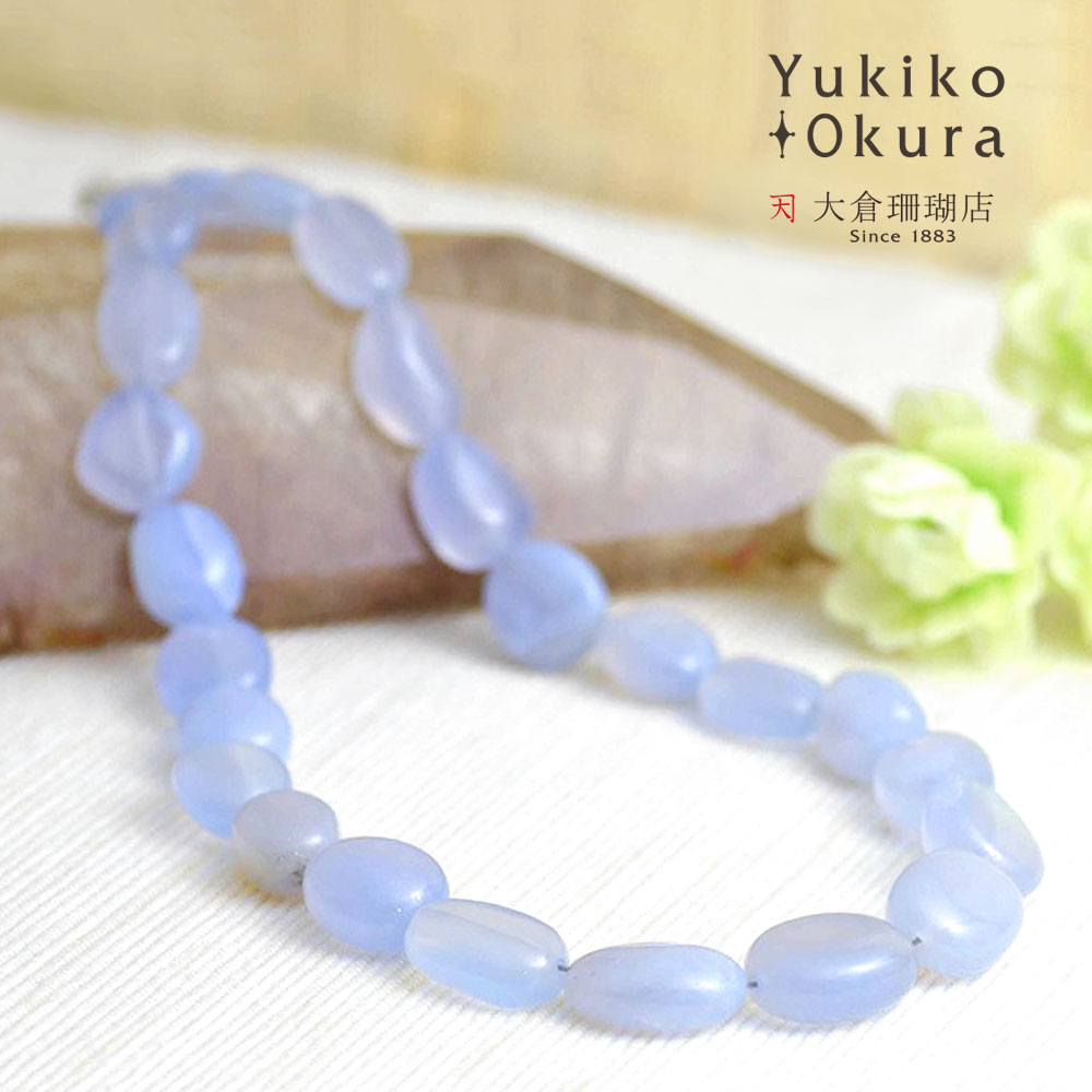 楽天市場】【全品ポイント5倍】 ブルーカルセドニー チャーム 18金 K18