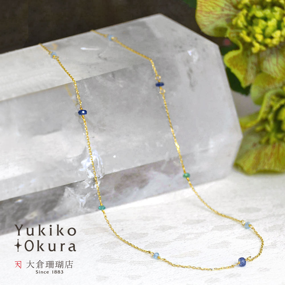 18金トルマリン天然石ネックレス 楽天市場】天然石 ネックレス K18 18金 トルマリン サファイア