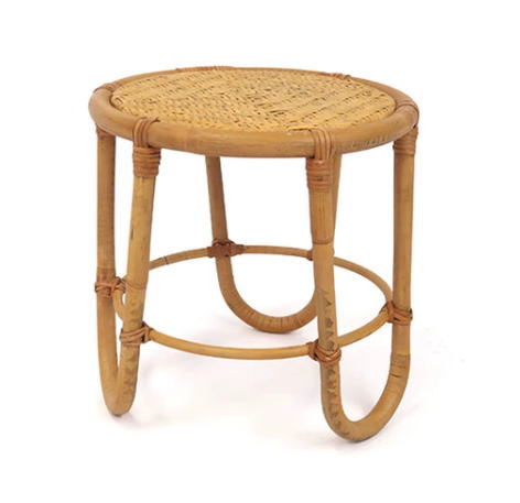 アンティーク仕上げのラタン籐プランタースタンド大30cm丸 JUGLAS / ユグラ　(籐・ラタン家具)92010002-kuree