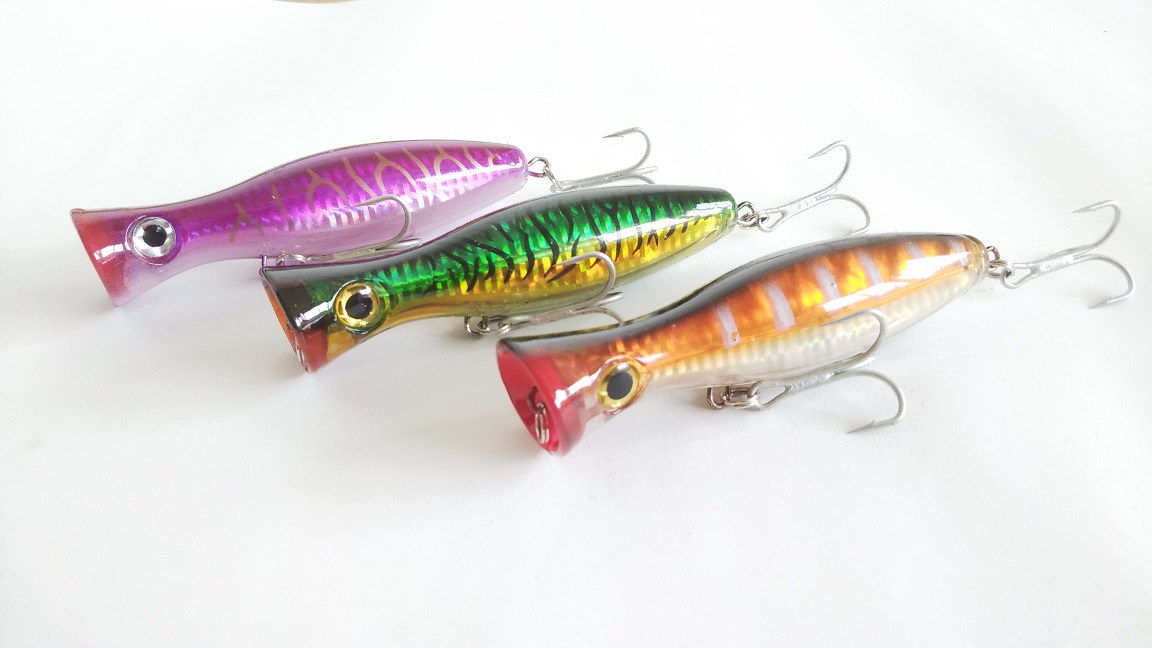 スキルフル　トップウォーター4個セット 楽天市場】ポッパー トップウォーター 43g 13cm 5色 ルアー