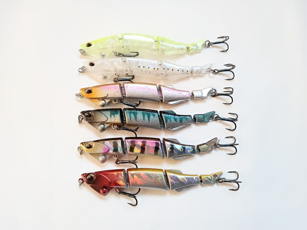 楽天市場】リップ付き ジョイントルアー 2色セット 100mm 16.5g