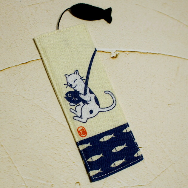 猫のしおり 猫柄 布しおり Sheepsleep 手作り 日本製 栞 