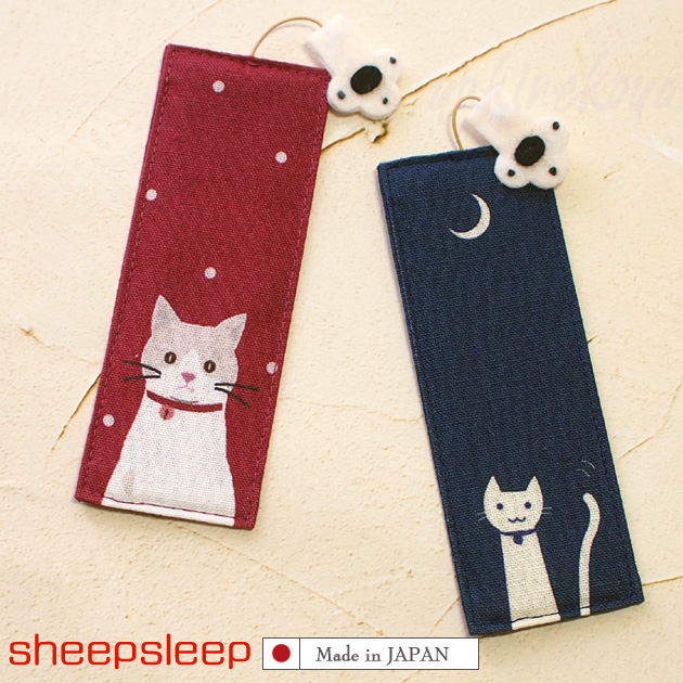 楽天市場】猫のしおり 猫柄 布しおり 刺しゅう sheepsleep 手作り 日本 
