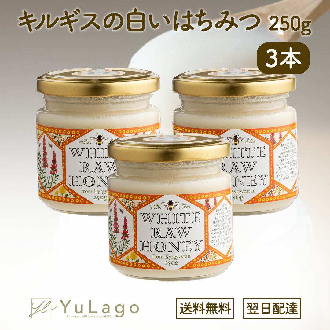 エコチャージ キルギスの白いはちみつ 250g 3個セット honey キルギス ハチミツ はちみつ 蜂蜜 はちみつ 生はちみつ エコチャージジャパン 蜂蜜 ハチミツ ハニー ローハニー 非加熱  プレゼント ギフト