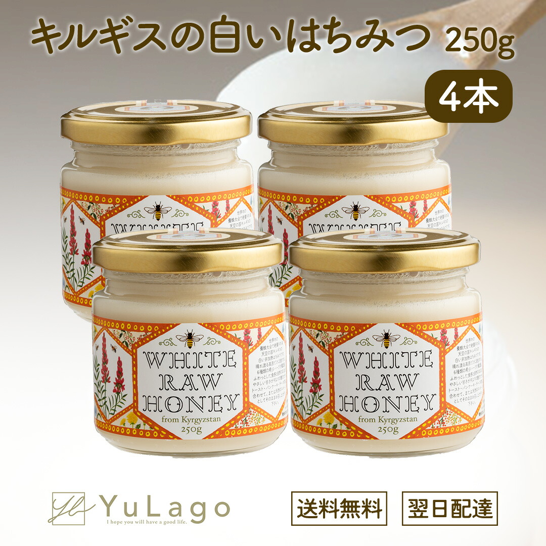 エコチャージ キルギスの白いはちみつ 250g 4個セット honey キルギス ハチミツ はちみつ 蜂蜜 はちみつ 生はちみつ エコチャージジャパン 蜂蜜 ハチミツ ハニー ローハニー 非加熱 プレゼント ギフト