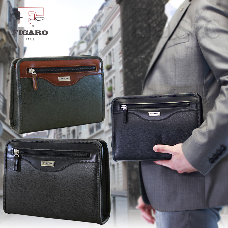 FIGARO フィガロ Basic ベシック セカンドバッグ メンズ ブランド クラッチバッグ 軽量 日本製 メンズ バッグ 小さめ  38582 ユキオラボ バッグ 財布 本革