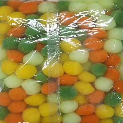 国産 野菜入り玉こんにゃくミックス 1ｋｇ（約125粒）×10Ｐ（Ｐ780円税別）　業務用　ヤヨイ