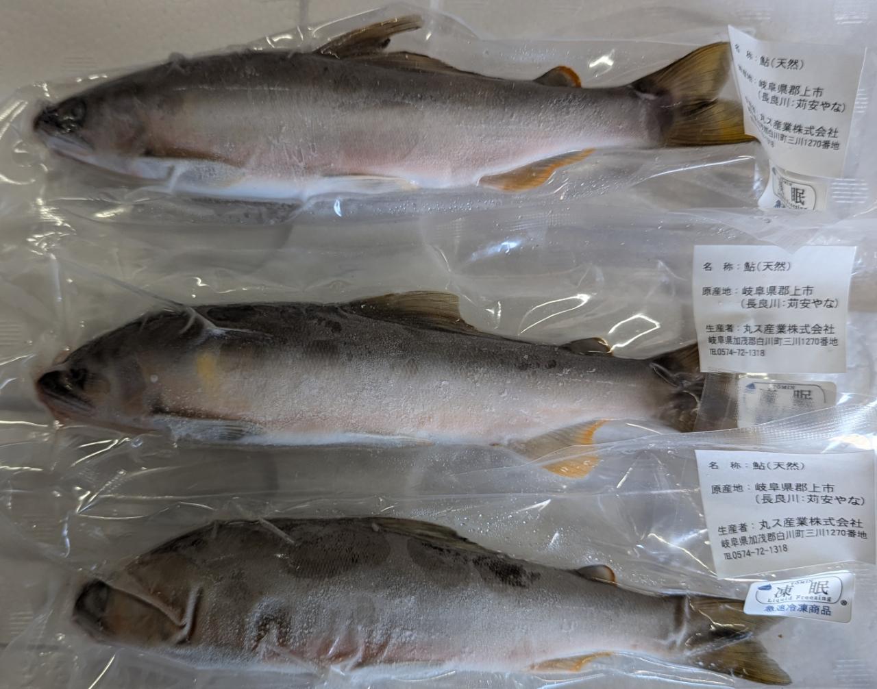 こだわり　急速冷凍（凍眠）　天然あゆ　雄雌混合　1Kg（8～12尾真空）×10Ｐ（Ｐ6,700円税別）鮎　業務用　ヤヨイ 43,416円