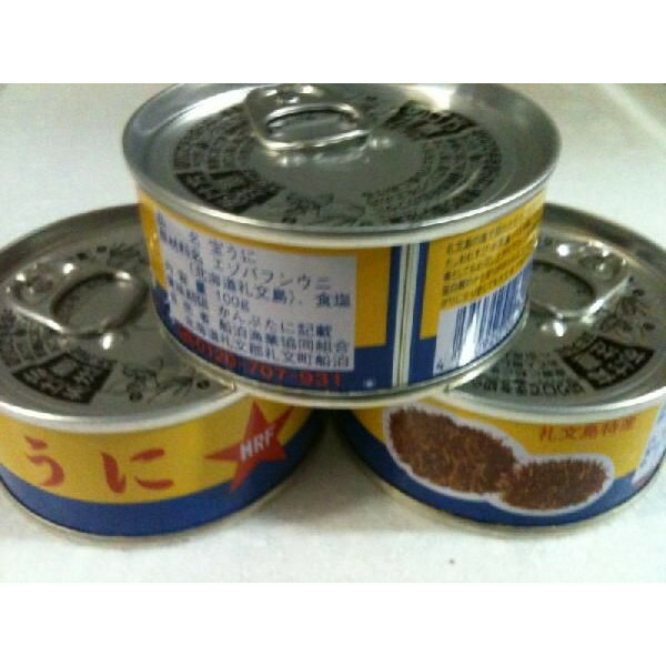 礼文島名産　宝うに　缶詰　エゾバフンウニ使用　100ｇ×24缶（缶5,460円税別）常温　ヤヨイ　業務用