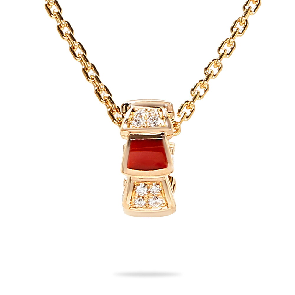 ブルガリ セルペンティ(ヴァイパー) K18ピンクゴールド ネックレス 中古 BVLGARI ペンダント Necklace チェーン 18金 18K PG USED 中古品 ブランド品 美品 送料無料 ラッピング無料 Pendant｜ジェムキャッスルゆきざきLadies