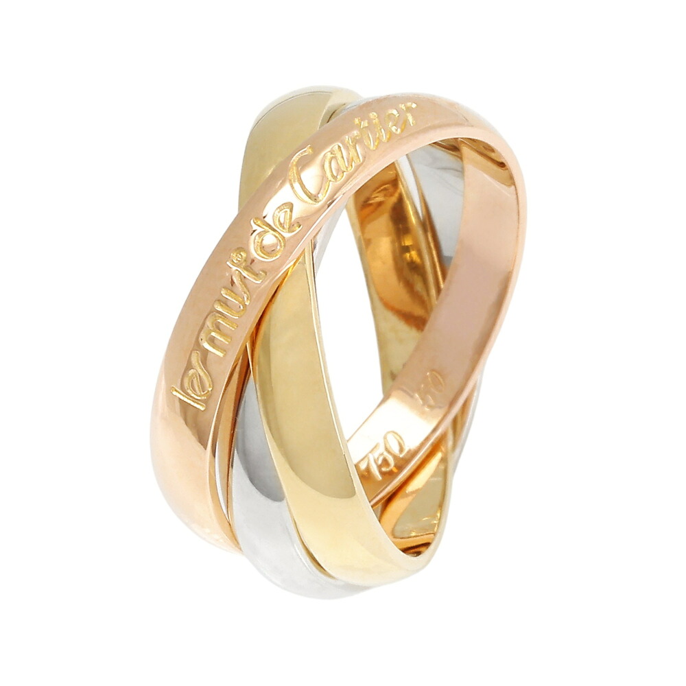 カルティエ トリニティ K18イエローゴールド K18ピンクゴールド K18ホワイトゴールド リング 中古 Cartier 指輪 Ring 18金 18K WG PG YG USED 中古品 ブランド品 美品 送料無料 ラッピング無料｜ジェムキャッスルゆきざきLadies