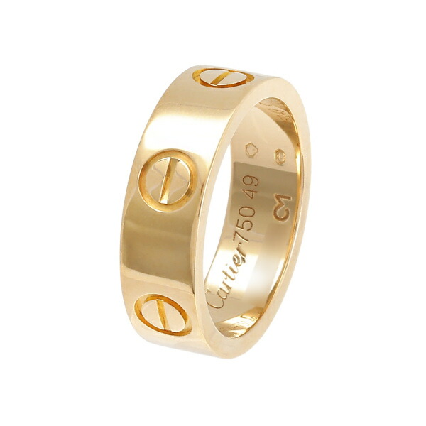カルティエ ラブ クラシックモデル K18イエローゴールド リング 中古 Cartier 指輪 Ring 18金 18K YG USED 中古品 ブランド品 美品 送料無料 ラッピング無料｜ジェムキャッスルゆきざきLadies
