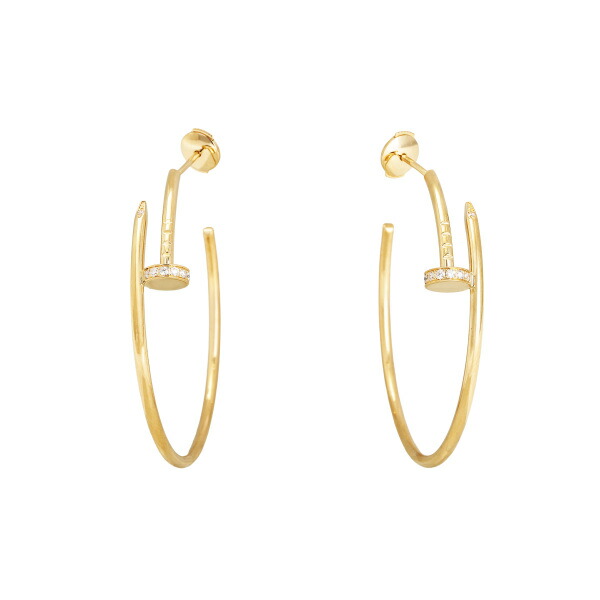 カルティエ ジュストアンクル ラージモデル K18イエローゴールド ピアス 中古 Cartier Pierce イヤリング 18金 18K YG USED 中古品 ブランド品 美品 送料無料 ラッピング無料 ギフト 指輪 Ring ring Earring｜ジェムキャッスルゆきざきLadies