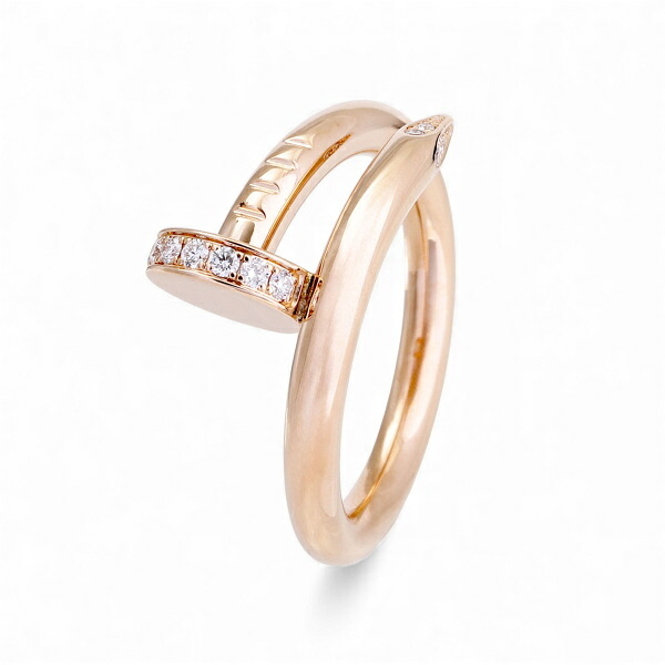 カルティエ ジュストアンクル クラシックモデル K18ピンクゴールド リング 中古 Cartier 指輪 Ring ring 18金 18K PG USED 中古品 ブランド品 美品 送料無料 ラッピング無料 ギフト｜ジェムキャッスルゆきざきLadies
