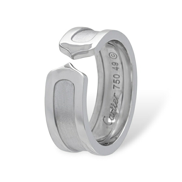 カルティエ C ドゥ スモール K18ホワイトゴールド リング 中古 Cartier 指輪 Ring ring 18金 18K WG USED 中古品 ブランド品 美品 送料無料 ラッピング無料 ギフト｜ジェムキャッスルゆきざきLadies