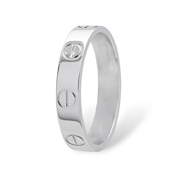 カルティエ ラブ スモールモデル K18ホワイトゴールド リング 中古 Cartier 指輪 Ring ring 18金 18K WG USED 中古品 ブランド品 美品 送料無料 ラッピング無料 ギフト｜ジェムキャッスルゆきざきLadies 108,900円