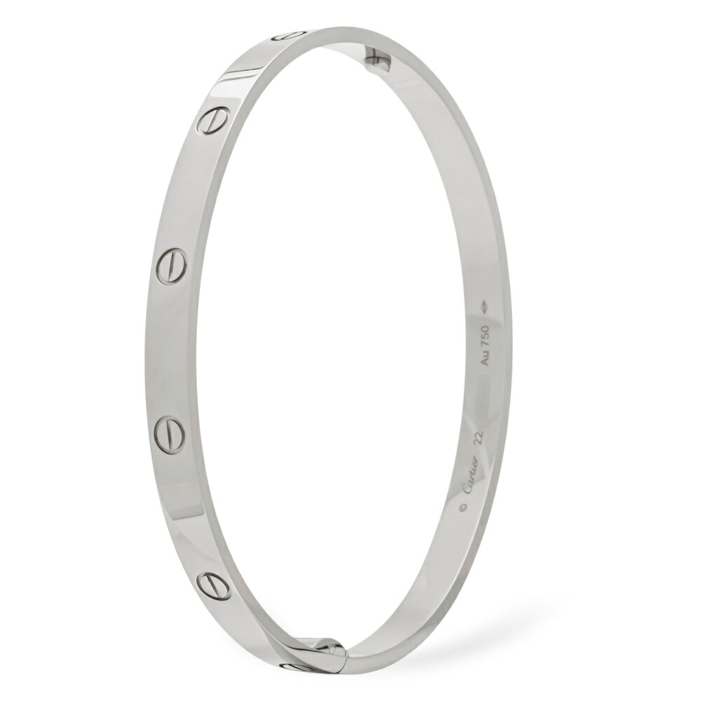 カルティエ ラブ クラシックモデル K18ホワイトゴールド ブレスレット 未使用 Cartier バングル Bracelet 18金 18K WG 送料無料 ラッピング無料 Bangle｜ジェムキャッスルゆきざきLadies