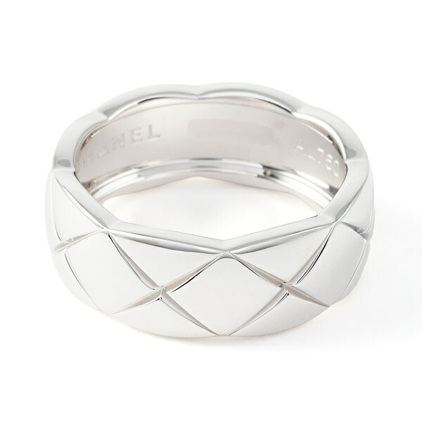 シャネル ココクラッシュ ミディアム K18ホワイトゴールド リング 中古 CHANEL 指輪 Ring 18金 18K WG USED 中古品 ブランド品 美品 送料無料 ラッピング無料｜ジェムキャッスルゆきざきLadies