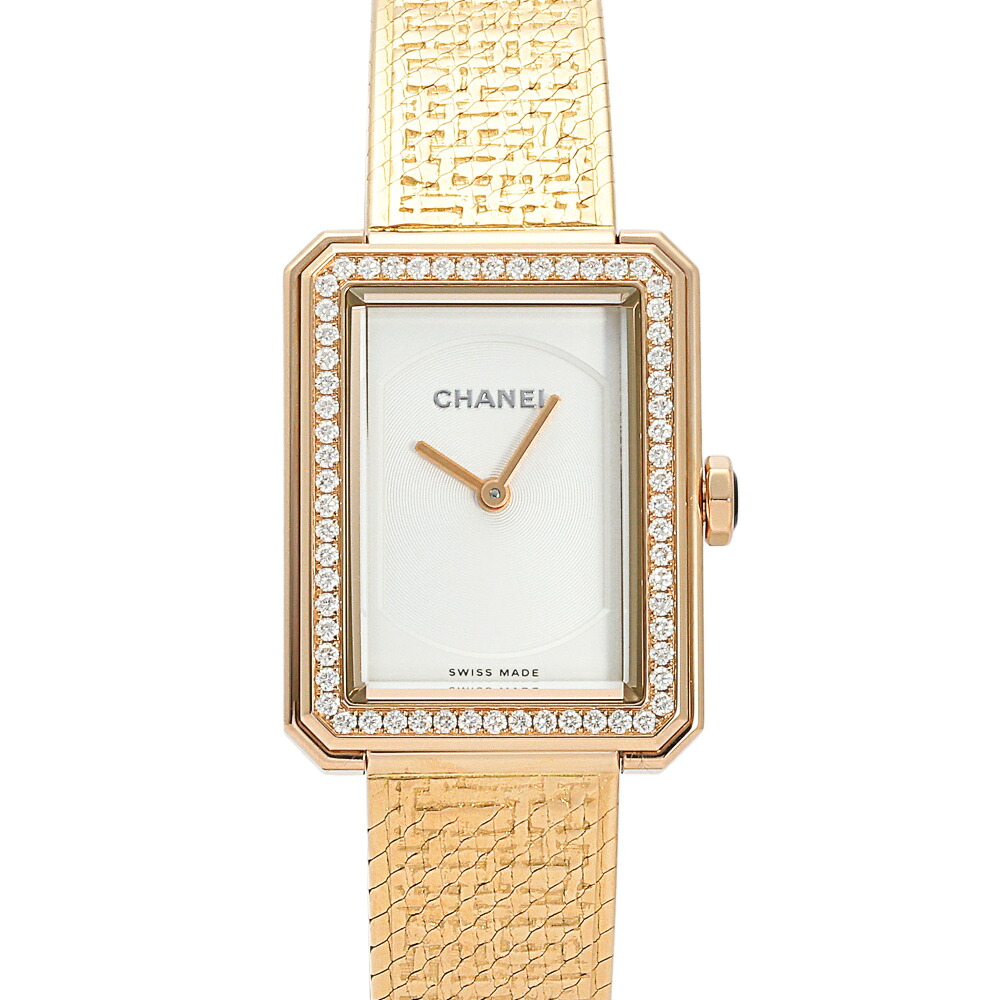 シャネル CHANEL ボーイフレンド ツイード H4881 オパールホワイト文字盤 中古 腕時計 レディース|ジェムキャッスルゆきざきLadies