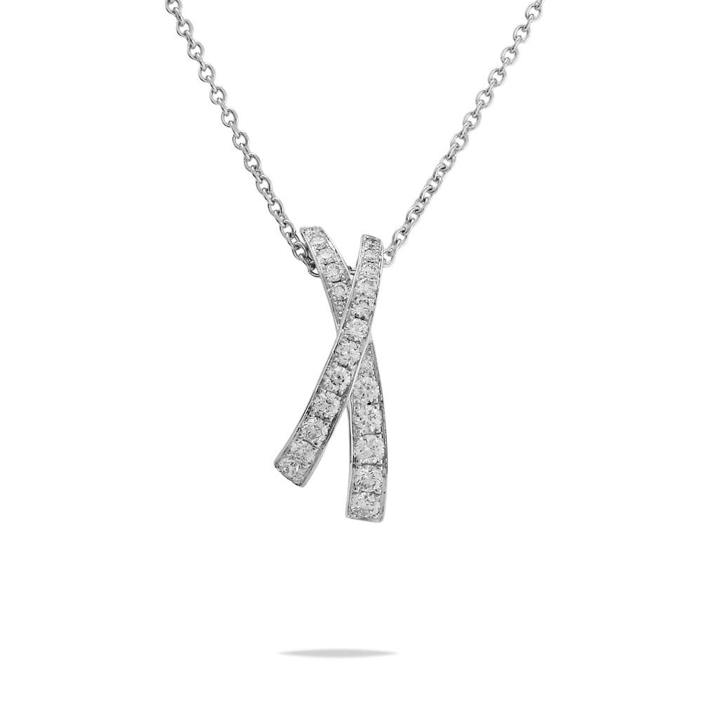 グラフ キス K18ホワイトゴールド ネックレス 中古 GRAFF ペンダント Necklace チェーン 18金 18K WG USED 中古品 ブランド品 美品 Pendant 送料無料 ラッピング無料｜ジェムキャッスルゆきざきLadies