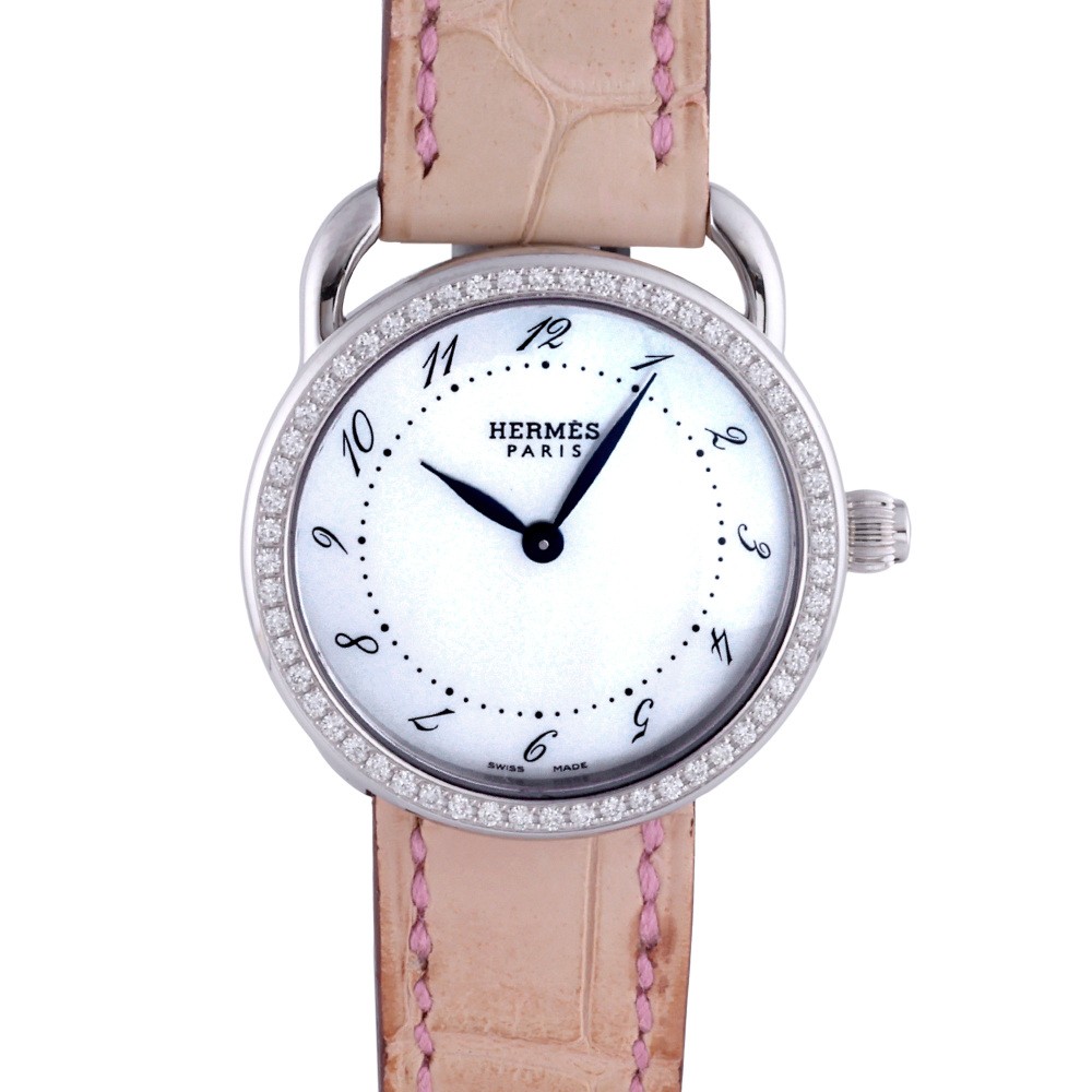 エルメス HERMES アルソー AR5.230 ホワイト文字盤 中古 腕時計 レディース｜ジェムキャッスルゆきざきLadies