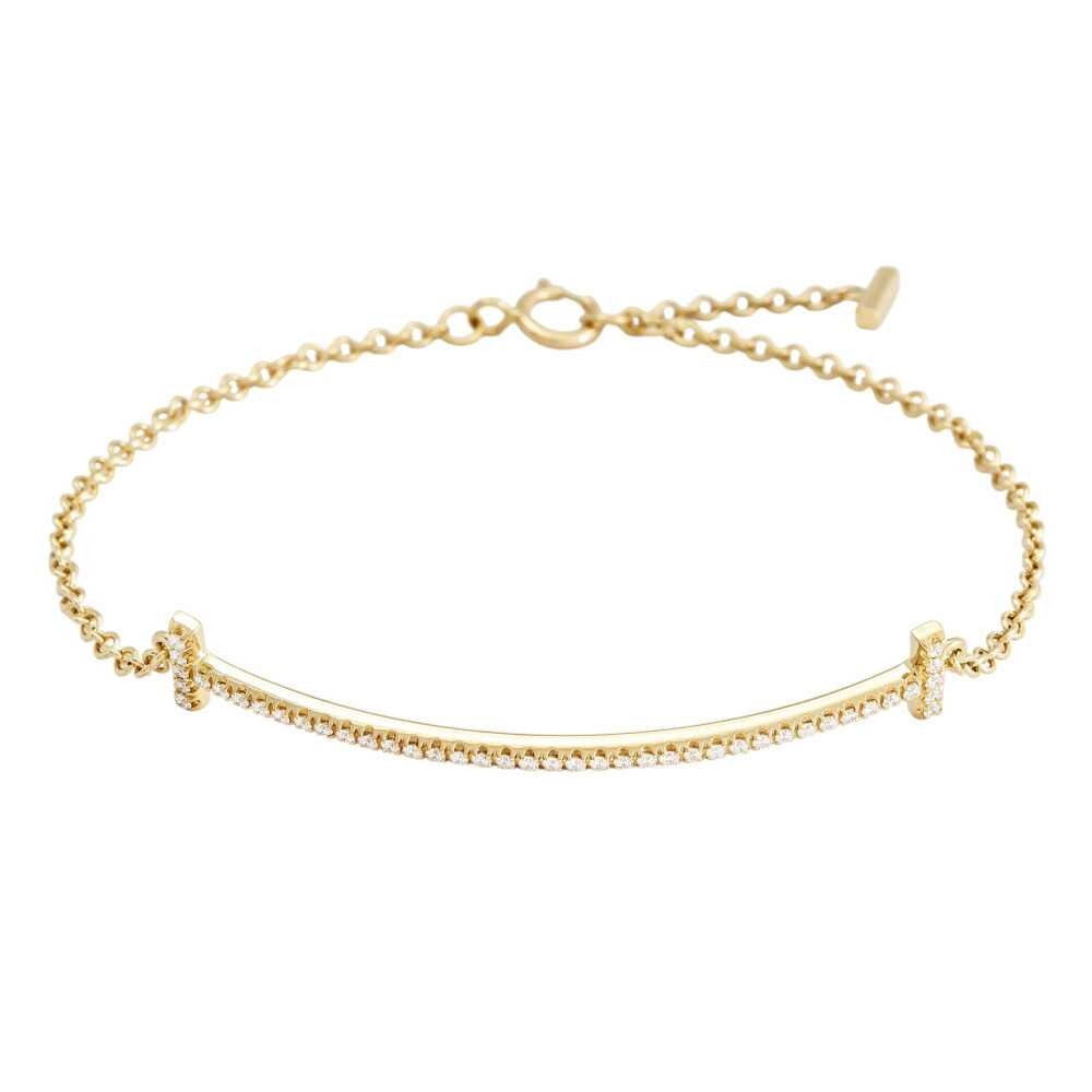 ティファニー T スマイル ミディアム K18イエローゴールド ブレスレット 中古 Tiffany バングル Bracelet 18金 18K YG USED 中古品 ブランド品 美品 送料無料 ラッピング無料 Bangle｜ジェムキャッスルゆきざきLadies