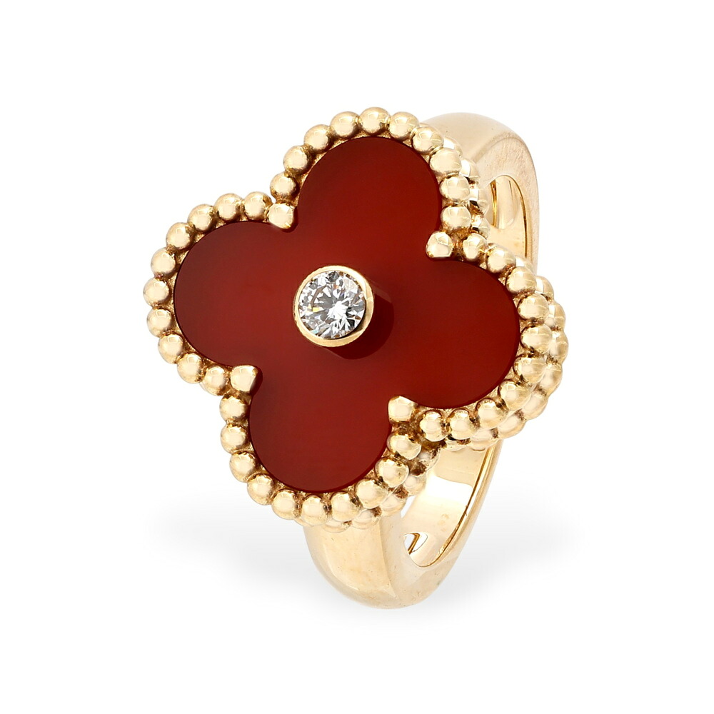 ヴァンクリーフ&アーペル ヴィンテージアルハンブラ K18イエローゴールド リング 中古 Van Cleef & Arpels VCA 指輪 Ring 18金 18K YG USED 中古品 ブランド品 美品 送料無料 ラッピング無料|ジェムキャッスルゆきざきLadies
