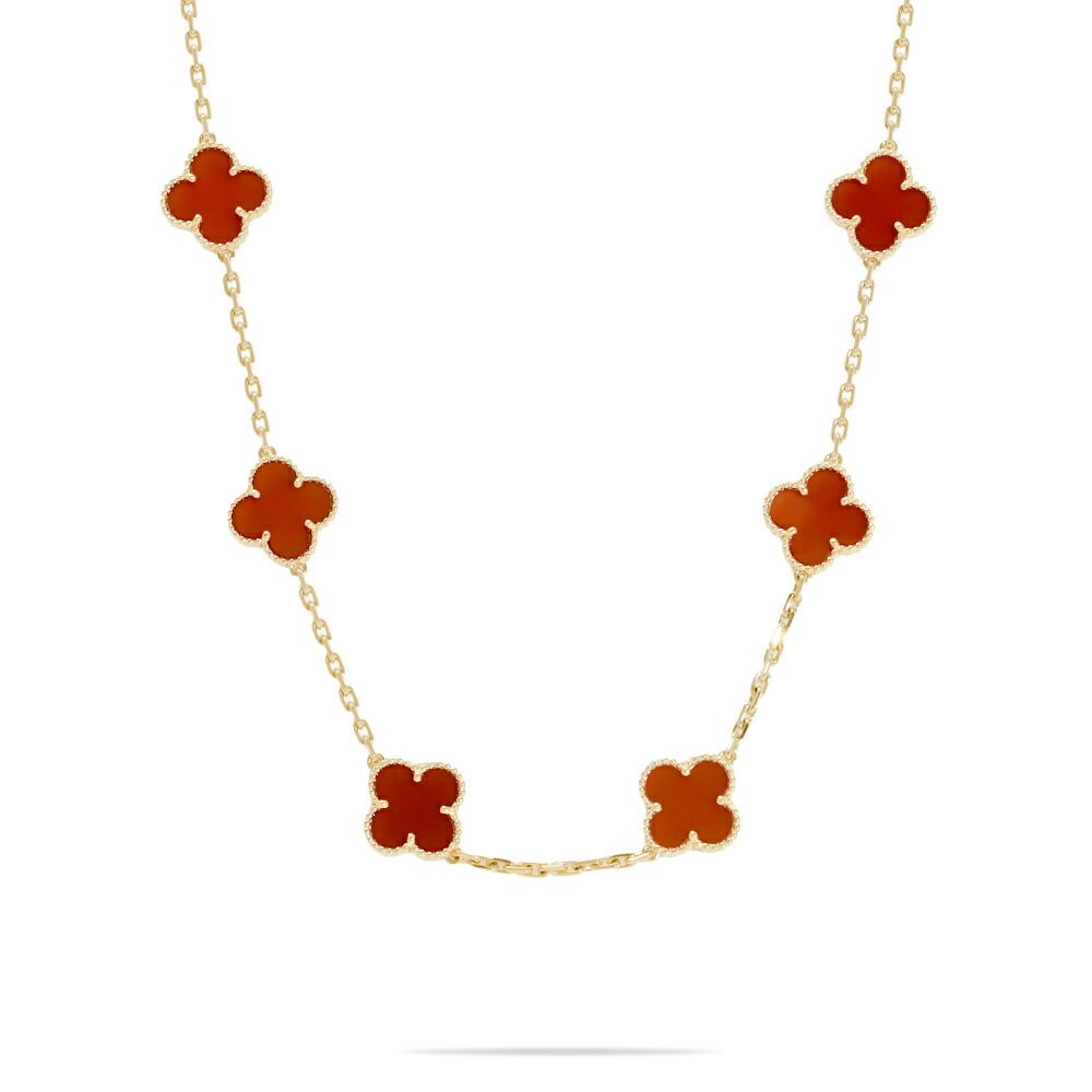 ヴァンクリーフ＆アーペル ヴィンテージアルハンブラ 20モチーフ K18イエローゴールド ネックレス 中古 Van Cleef & Arpels VCA ペンダント Necklace チェーン 18金 18K YG USED 中古品 ブランド品 美品 送料無料 ラッピング無料 Pendant｜ジェムキャッスルゆきざきLadies