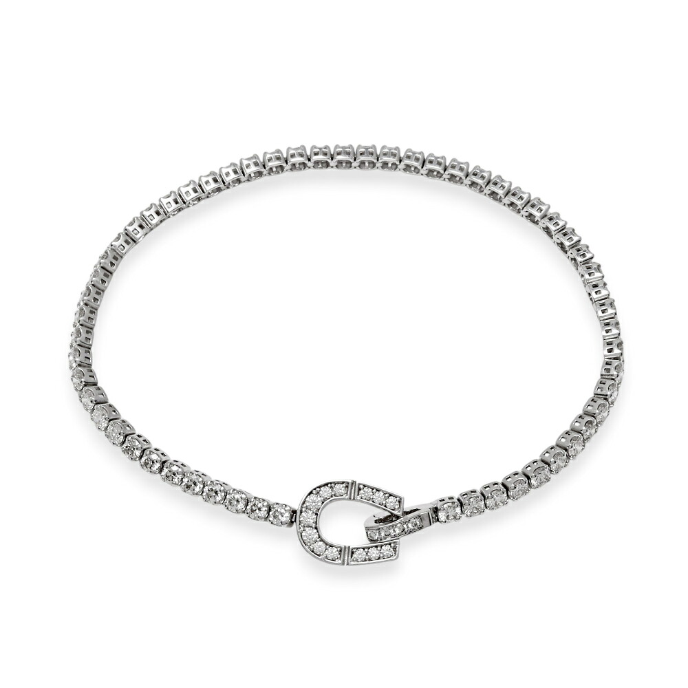 K18ホワイトゴールド ダイヤモンド テニス ブレスレット バングル Bracelet 18金 18K WG diamond 送料無料 ラッピング無料｜ジェムキャッスルゆきざきLadies