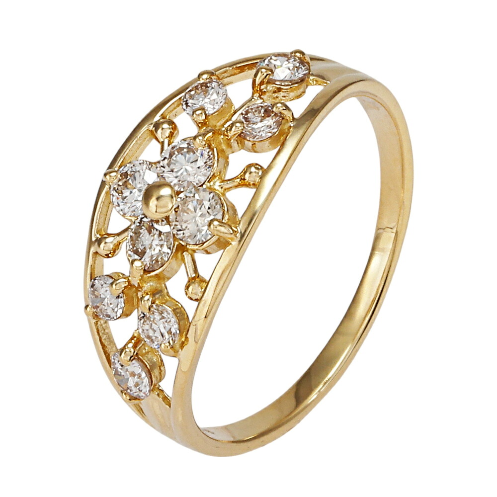 K18イエローゴールド ダイヤモンド リング 指輪 Ring 18金 18K YG diamond 送料無料 ラッピング無料｜ジェムキャッスルゆきざきLadies