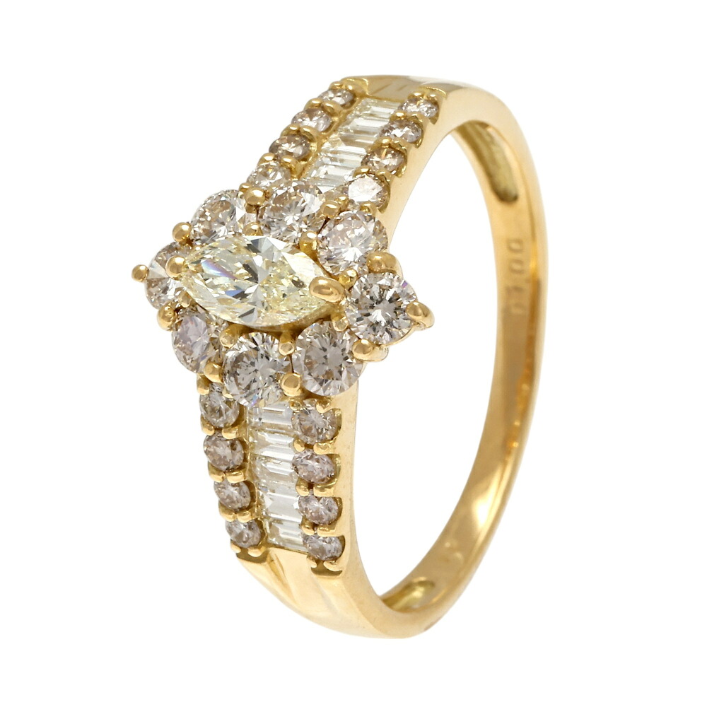 K18イエローゴールド ダイヤモンド リング 指輪 Ring ring 18金 18K YG diamond 送料無料 ラッピング無料|ジェムキャッスルゆきざきLadies