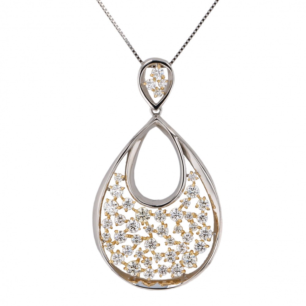 \7月25日(土)限定/ポイント2倍★ PT プラチナ K18イエローゴールド PT850 ダイヤモンド ネックレス ペンダント Necklace チェーン Pt 18金 18K YG diamond 送料無料 ラッピング無料|ジェムキャッスルゆきざきLadies